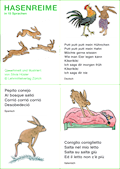 Hasenreime in 15 Sprachen