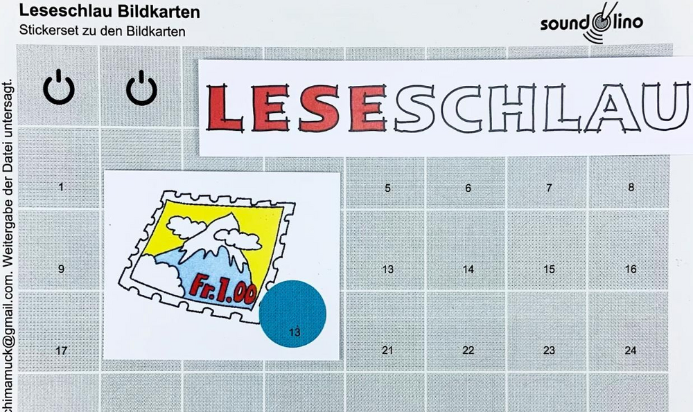 Leseschlau Hörsticker für Hörstift BOOKii, Bildkar