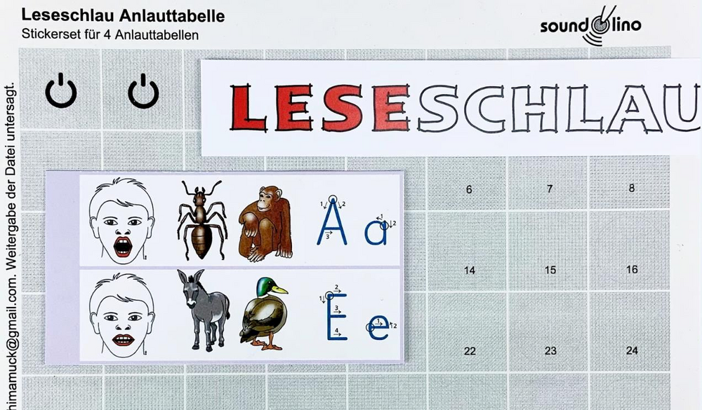 Leseschlau Hörsticker für Hörstift BOOKii, Anlautt