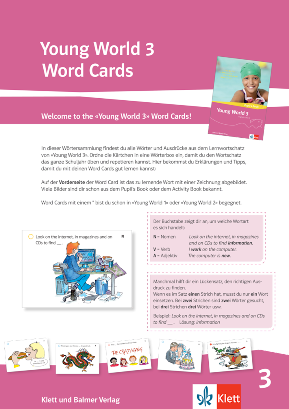 Young World 3 Word Cards English Class 5